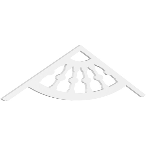 Ekena Millwork Pitch Classic Wagon Wheel Architectural Grade PVC Gable Pediment, 72"W x 18"H x 1"P (6/12) GPP072X018X100CWW - main